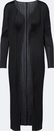 Pleats Please Issey Miyake Basics pleated cardigan