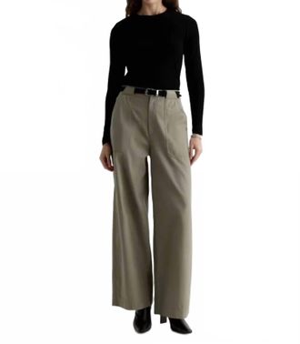 AG - Adriano Goldschmied Julia Essential Long Sleeve Tee In Super Black