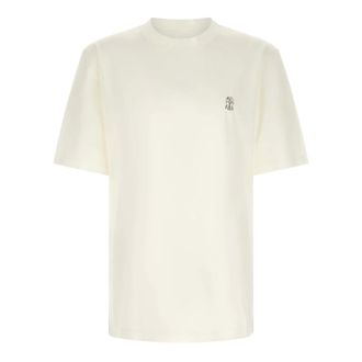 Brunello Cucinelli Cotton Jersey Crew-Neck T-Shirt - male - Brunello Cucinelli - T-Shirts - White - XS - Tops