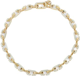Casablanca enamelled link chain necklace - unisex - Gold Plated Brass/Enamel - One Size