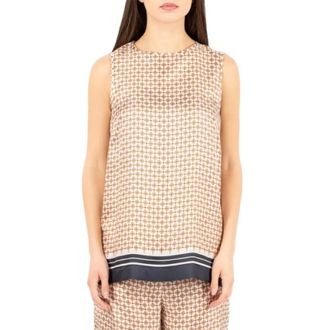Max Mara Sleeveless Tops, female, Multicolor, Size: 2XS Canotta