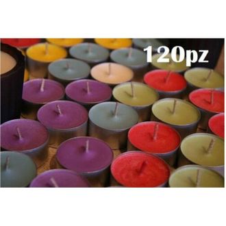 Trade Shop Trade Shop - Set 120 Pezzi Candele Colorate Assortite Profumate Fragranza Tealight Lumini