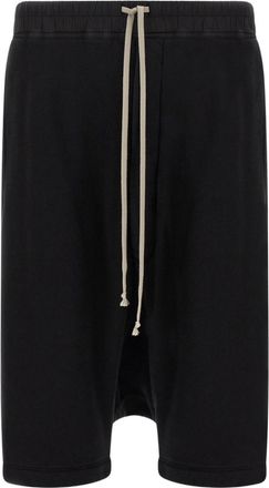 Rick Owens Black Drawstring Bermuda Short