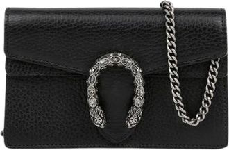 Gucci Pre-owned Cross Body Bags, female, Black, Size: ONE SIZE Pre-owned Dionysus Super Mini Shoulder Crossbody Bag
