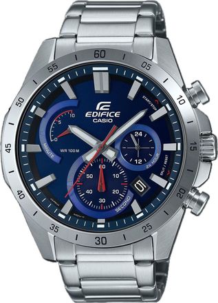 Casio Waterproof Sports EDIFICE Mens Silver Analog/Digital Combo EFR-573D-2AV
