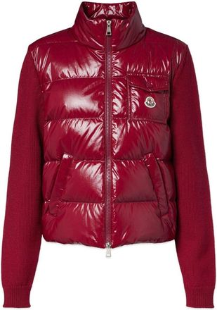 Moncler WOMENS HYBRID CARDIGAN Size: L, colour: RED