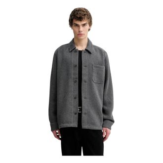 Les Deux Hamilton Shirt Jacket - Heren - Zomerjassen - Grijs - XL - Wol - Jassen