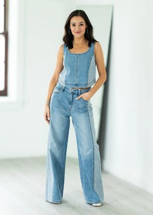 Daze Wanderer Mid Rise Jeans In Blue