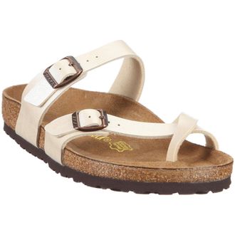 Birkenstock Mayari Birko-Flor Womens Toe Post Sandals - UK 5.5 - US 8 Women - EU 39 - Graceful Pearl White - Size:UK 5.5