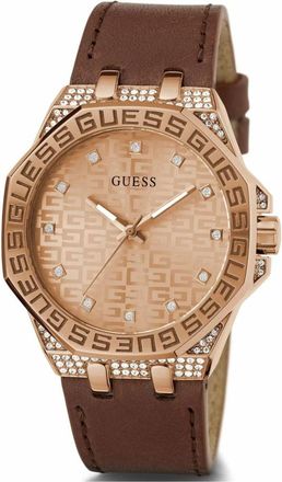 Guess Insignia Watch - Dames - Horloges - Bruin - ONE Size - Leer - Accessoires