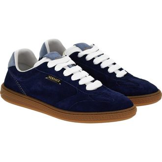 Versace Greca Court Low Top Sneaker in Marine Celeste at Nordstrom, Size 12Us