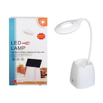 Trade Shop Trade Shop Traesio - Trade Shop - Lampada Por Tavolo Scrivania Con Portapenne 16 Led Collo Flessibile Y Girevole