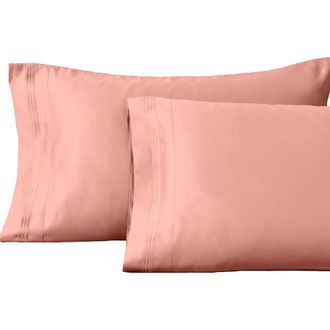 Superior Egyptian Cotton Sateen 1,500 Thread Count Set of 2 Pillowcases in Dusted Rose at Nordstrom Rack, Size King