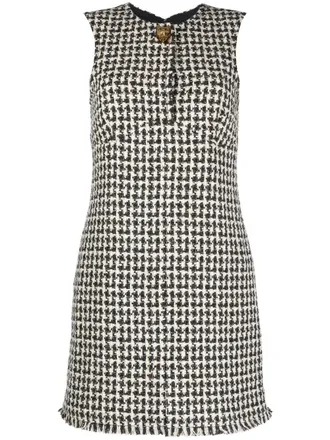 Lanvin Shiftjurk met pied-de-poule print - Beige