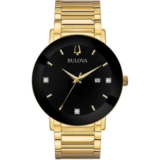 Bulova Modern Gold-Tone Stainless Steel Mens Watch