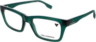 Karl Lagerfeld Mens Green Rectangular Eyeglass Frames Kl6138
