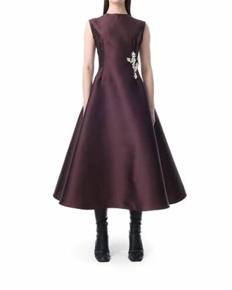 Marques Almeida Sleeveless Dress With Embellishment In Burgundy