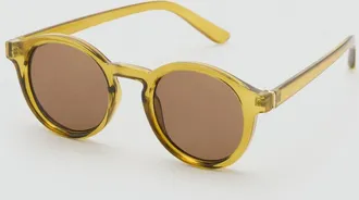 Mango Occhiali da sole montatura semitrasparente ocra - Uomo - Taglia unica - MANGO MAN