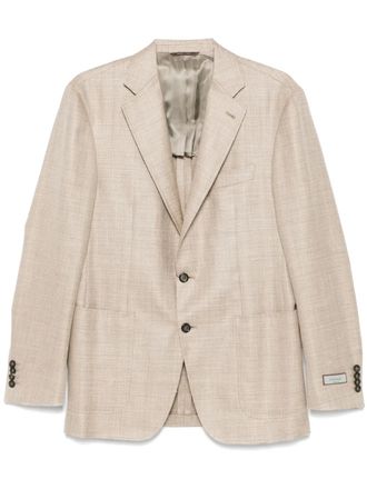 Canali Blazer met enkele rij knopen - Beige