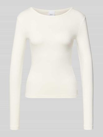 Gina Tricot Longsleeve mit Rundhalsausschnitt in Offwhite, Gr&ouml;&szlig;e S
