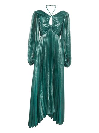 Acler Lanesfield pliss&eacute; maxi dress - women - Fabric - S - Green