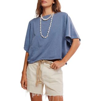 Free People Next Level Batwing Oversize T-Shirt in Night Shadow at Nordstrom, Size X-Small