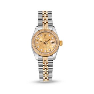 Rolex Pre-owned Rolex Datejust Automatic Chronometer Diamond Champagne Dial Ladies Watch 179173 CDJ