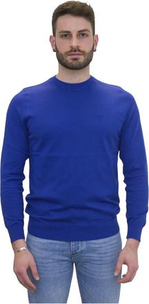 Barbour Ronde Hals Gebreide Kleding - Heren - Truien - Blauw - Maat: 2XL