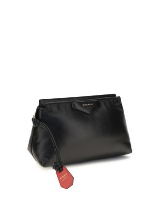 Givenchy Womens Pouch Antigona Bomber Lambskin Black Wallets & Purses