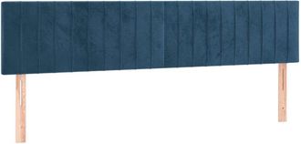 vidaXL Cabecero Con Led De Terciopelo Azul Oscuro 180x5x78/88 Cm Vidaxl