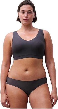 Chantelle Soft Stretch Bikini Womens Underwear Gris Carbone, Cotton/Polyamide/Elastane