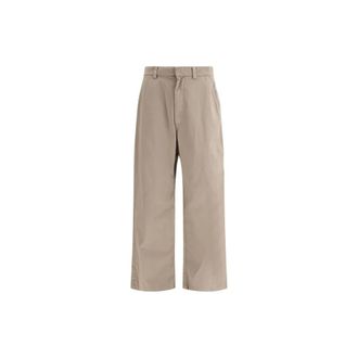 Balenciaga Werkbroek - Heren - Broeken - Beige - Maat: L Katoen