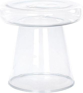 Beliani Beliani - Glass Side Table Accent End Table Decor Display Transparent Clear Glass &oslash; 39 cm Caldera