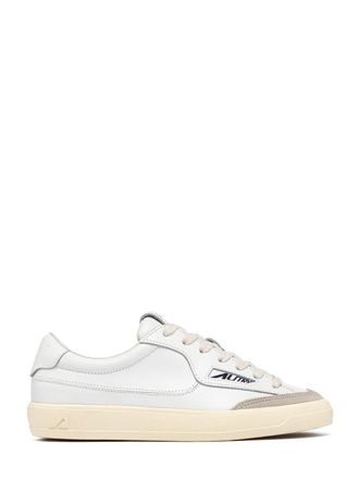 Autry White Leather and Suede Low-Top Sneakers