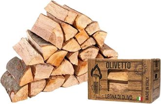 Acquaverde Set Legna Da Ardere In Tronchetti 90 KG Faggio + 10 KG Ulivo Per Stufa Camino