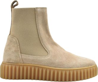 Voile Blanche Bruine Veters Chelsea Laarzen - Dames - Chelseaboots - Bruin - 40 EU - Su&egrave;de - Schoenen