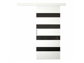 Mirjan24 Mobilier1 - Puerta Corredera Closico 174, Blanco + Negro