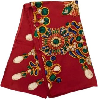 Chanel Pre-owned Silk Scarf - Dames - Vintage Accessoires - Rood - ONE Size - Vintage