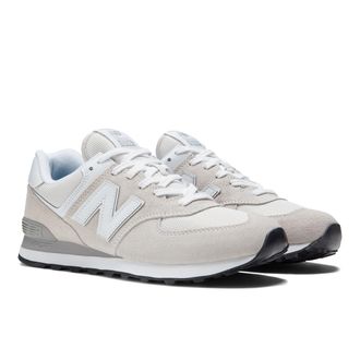 New Balance Sneaker NEW BALANCE ML574 Core, Damen, Gr. 37,5, beige (hellbeige, wei&szlig;), Leder, Textil, Schuhe Sneaker