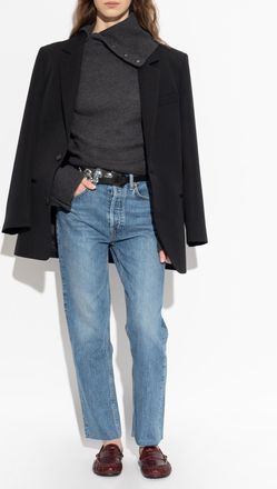 Re/Done Jeans With Slightly Tapered Legs, Womens, Blue