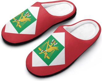 Generic Flag of The Italian Republic Mens Slippers Memory Foam Winter Warm Sandals Slip On House Shoes Size 7-14