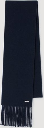 Sandro Fringed wool scarf