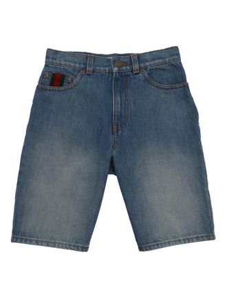 Gucci J Bermuda aus gewaschenem Baumwolldenim