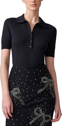 Carolina Herrera Silk-Blend Polo Shirt