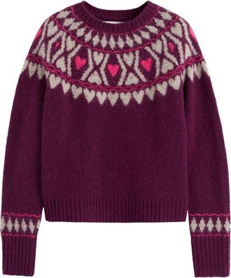 Chinti and Parker heart fair isle sweater - Red