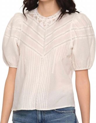 Heartloom Nola Blouson Sleeves Top In Ivory