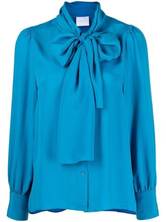 Merci pussy-bow collar blouse - women - Acetate/Viscose - L - Blue