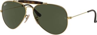 Ray-Ban Outdoorsman II - unisex - Zonnebrillen - Geel - 62 MM - Accessoires