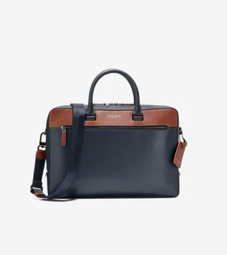 Cole Haan Mens Damon Briefcase - Blue