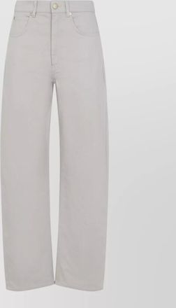 Max Mara denim mid-rise barrel-leg trousers